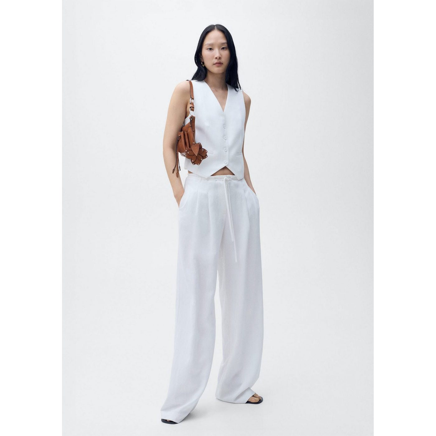 Pantalon De Costume En Lyocell Avec Ceinture À