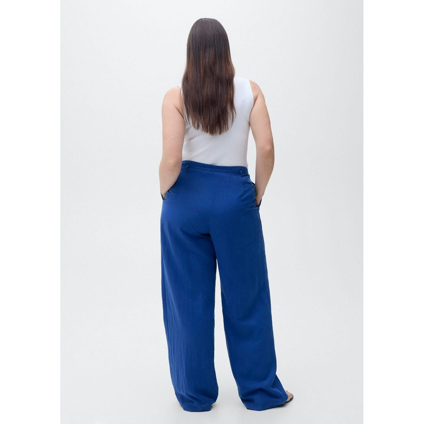 Pantalon De Costume En Lyocell Avec Ceinture À