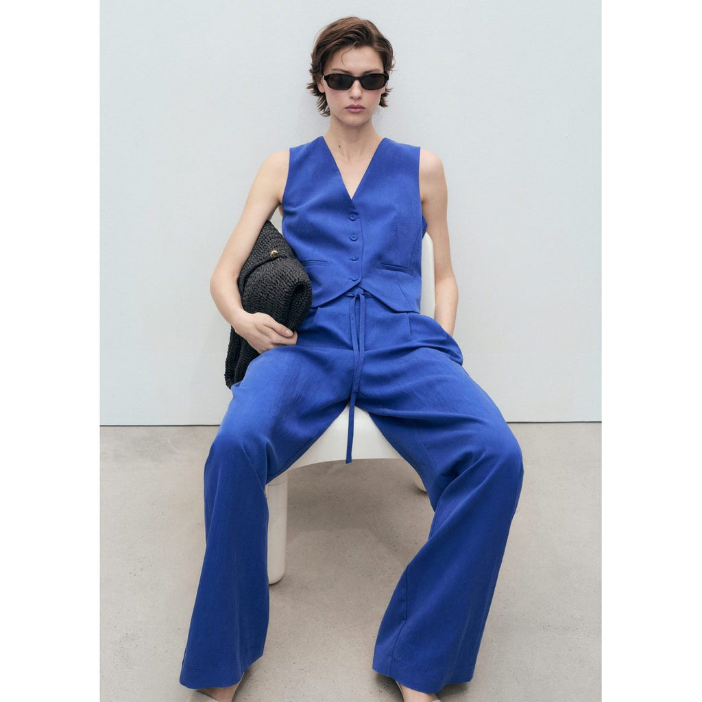 Pantalon De Costume En Lyocell Avec Ceinture À