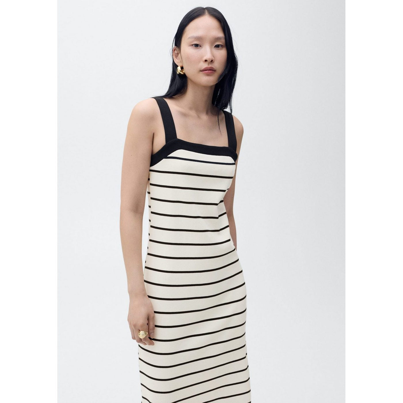 Robe Midi Rayures