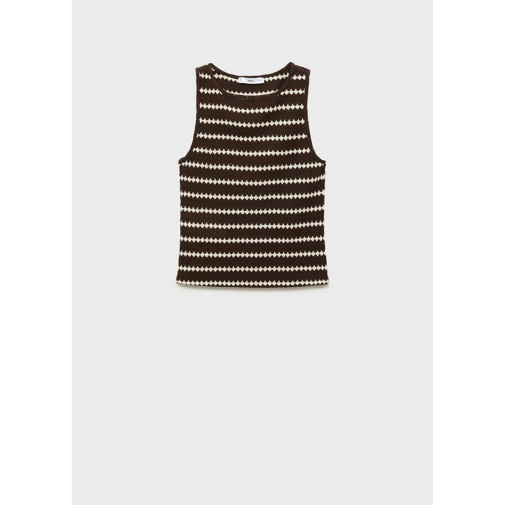 Top Maille En Imprimé Géométrique