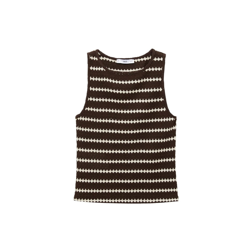Top Maille En Imprimé Géométrique