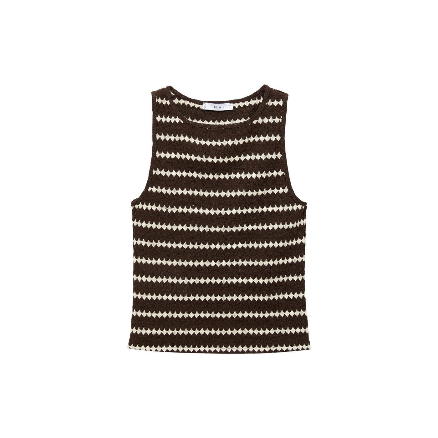 Top Maille En Imprimé Géométrique