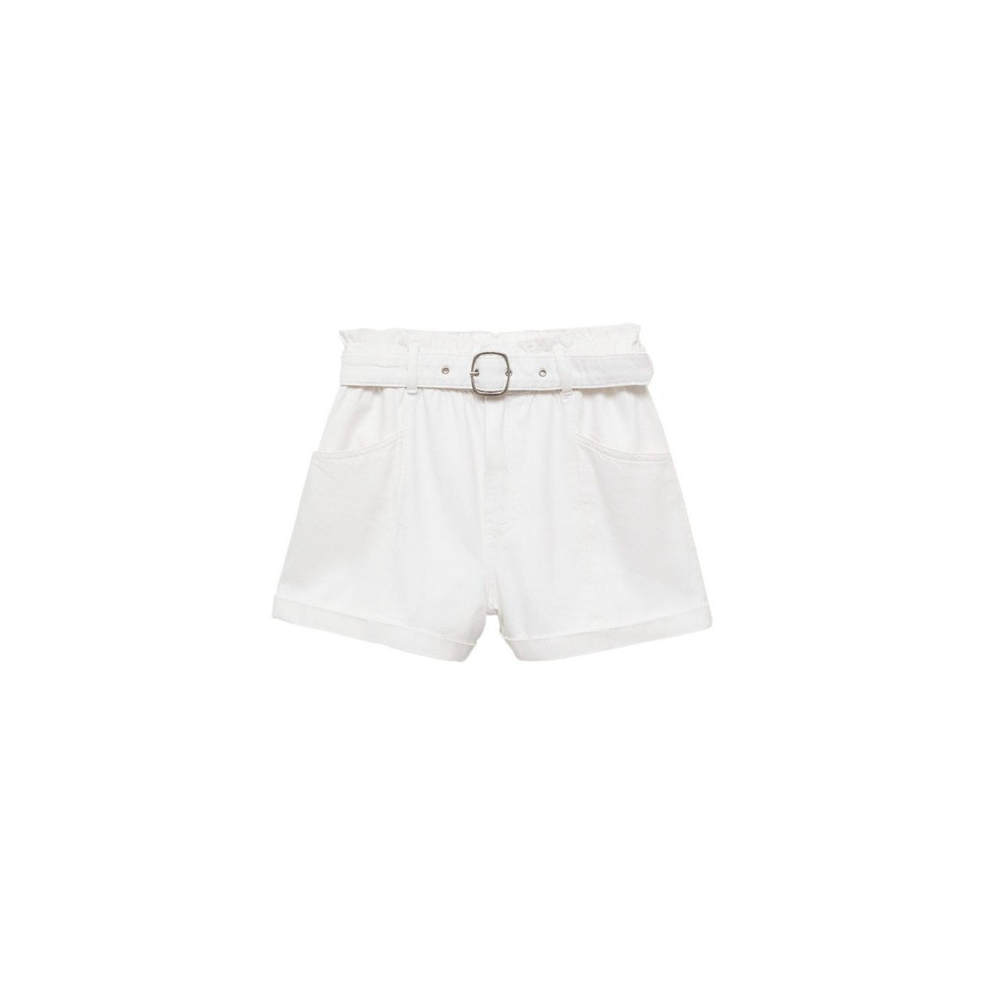 Shorts Paperbag Avec Ourlet Retroussé Et Ceinture