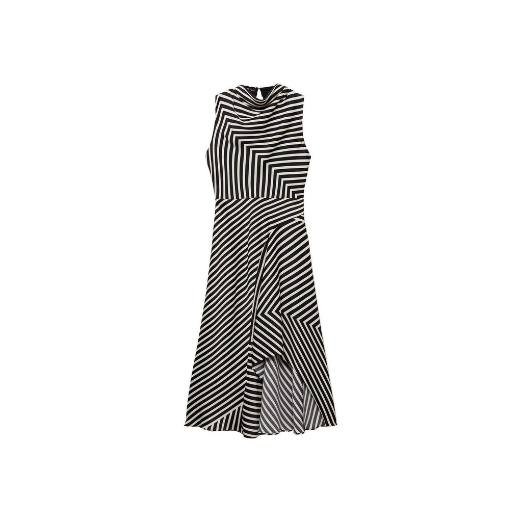 Robe Asymétrique Imprimé À Rayures