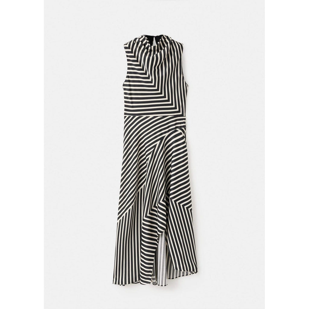 Robe Asymétrique Imprimé À Rayures