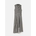 Robe Asymétrique Imprimé À Rayures