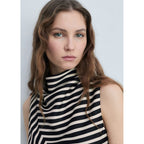Robe Asymétrique Imprimé À Rayures