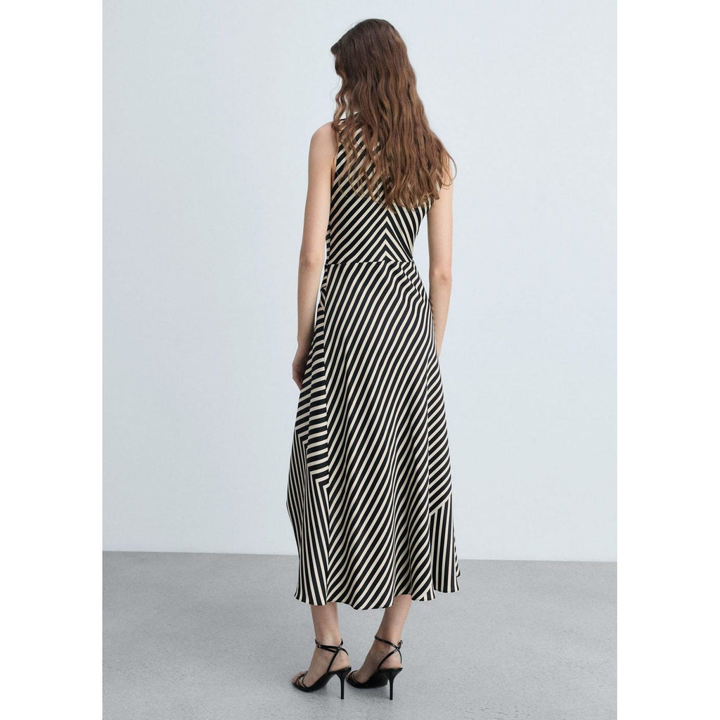 Robe Asymétrique Imprimé À Rayures