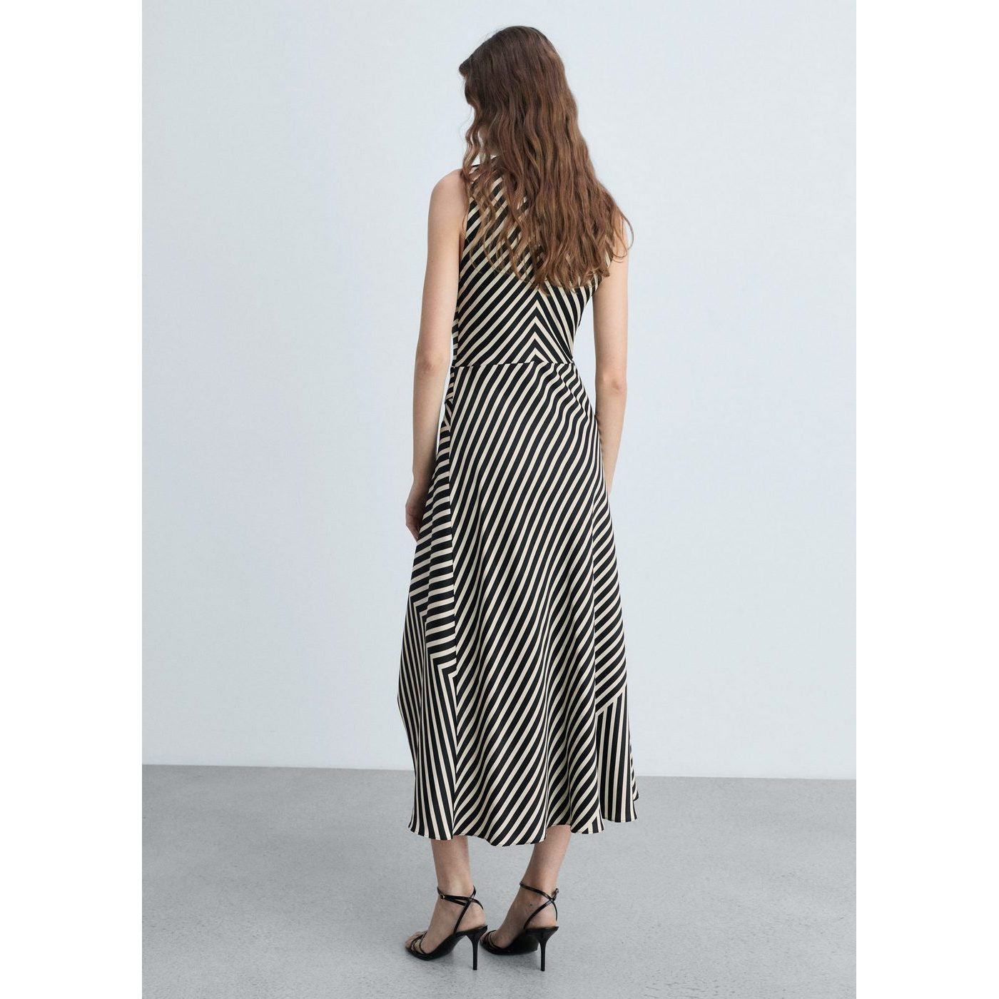 Robe Asymétrique Imprimé À Rayures