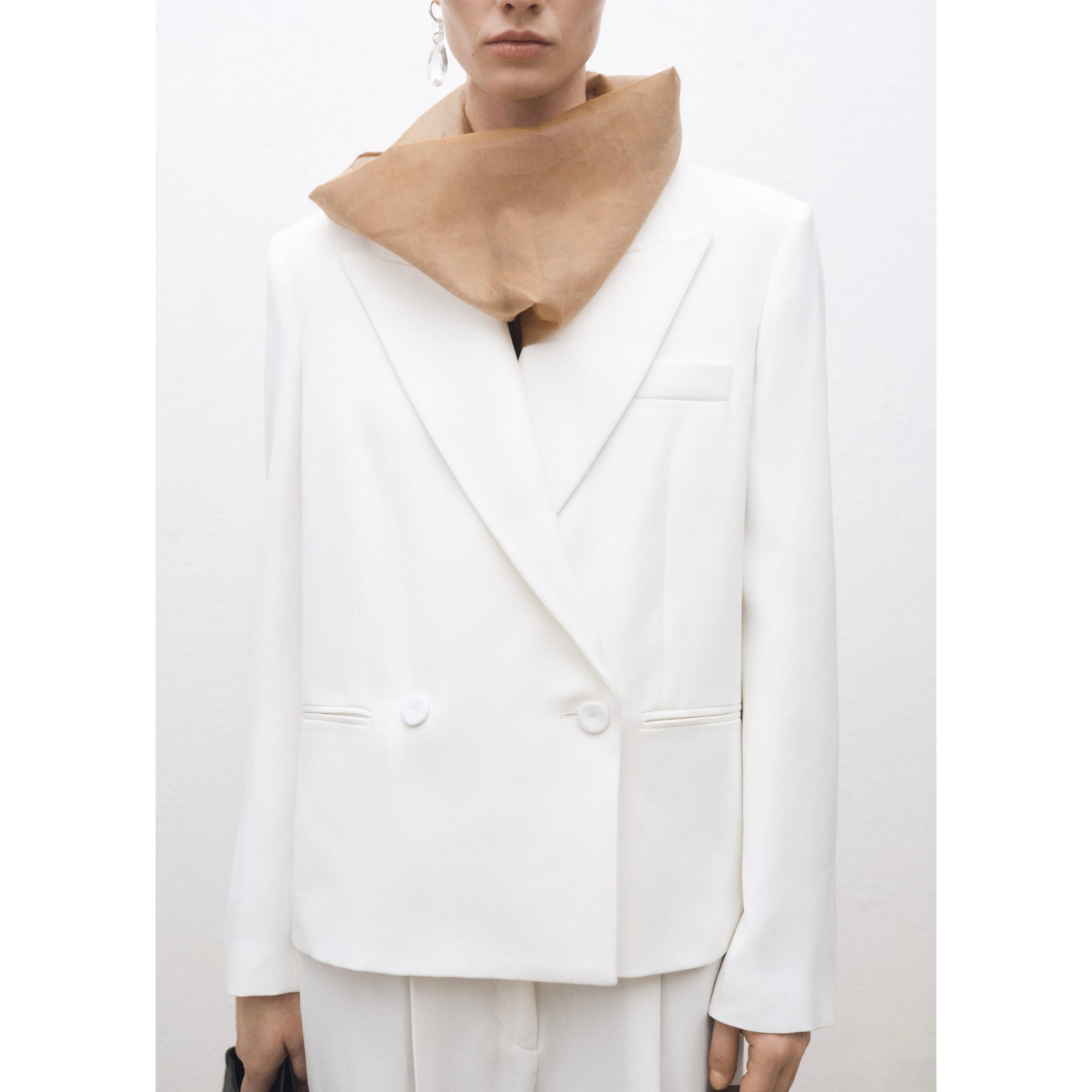 Veste Costume Oversize Double Boutonnage