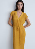Robe Plissée Ceinture