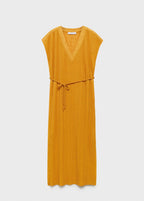 Robe Plissée Ceinture