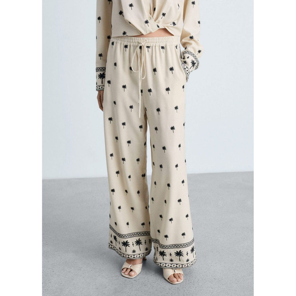 Pantalon Droit Brodé