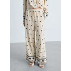 Pantalon Droit Brodé