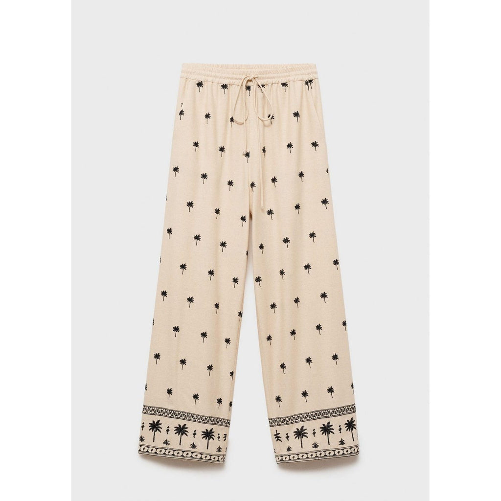 Pantalon Droit Brodé
