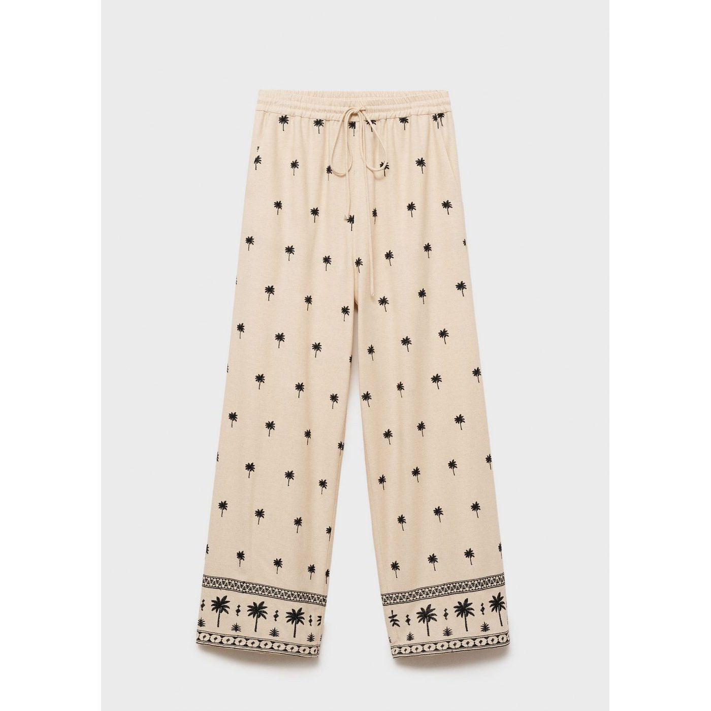 Pantalon Droit Brodé