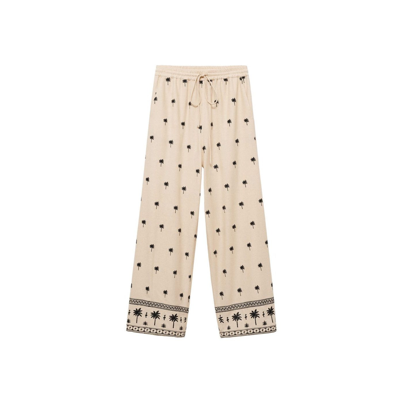 Pantalon Droit Brodé