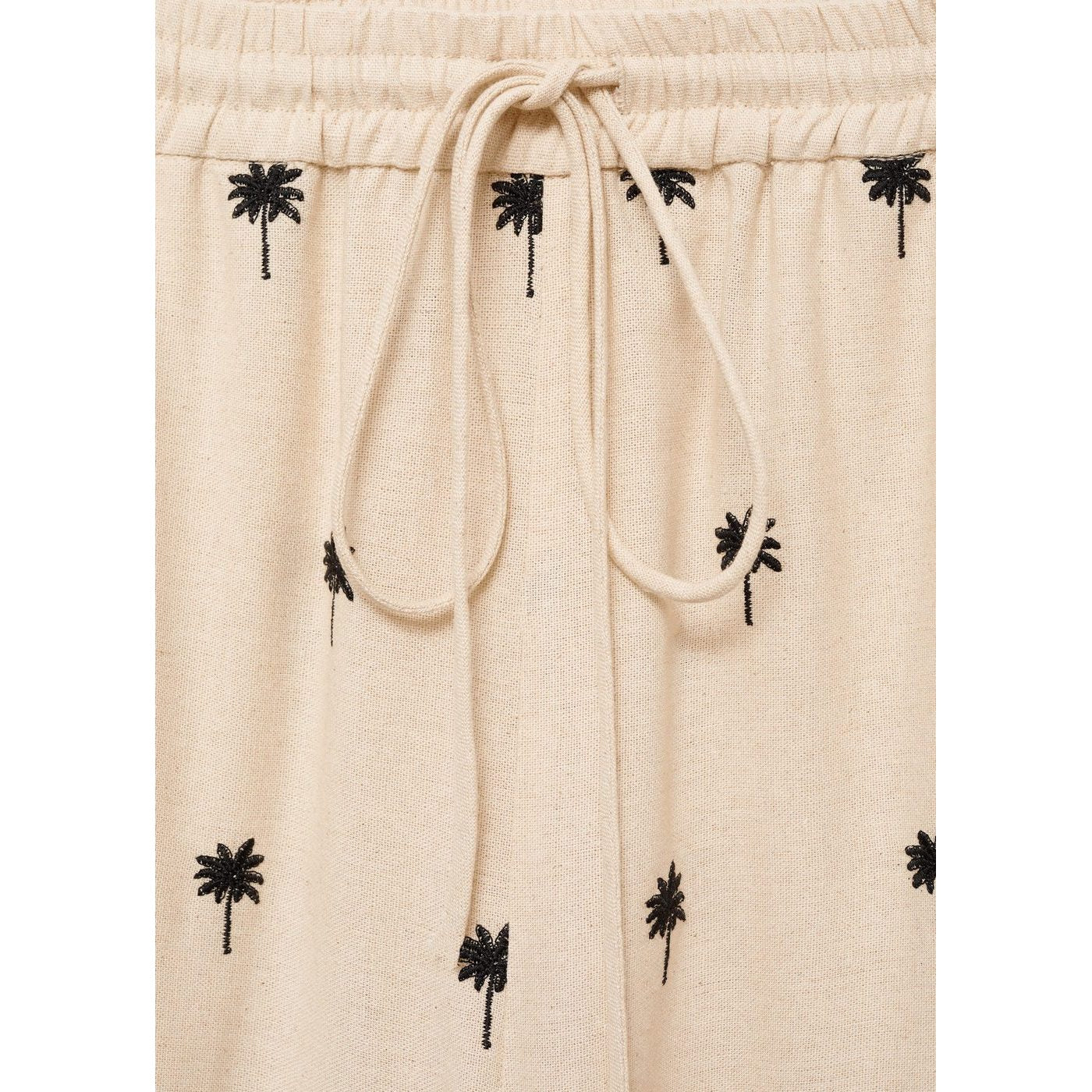 Pantalon Droit Brodé