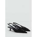 Chaussures Talon Kitten Heel En Maille Filet Paillettes Brodées
