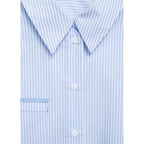 Chemise Courte Rayée Avec Détail De Coutures