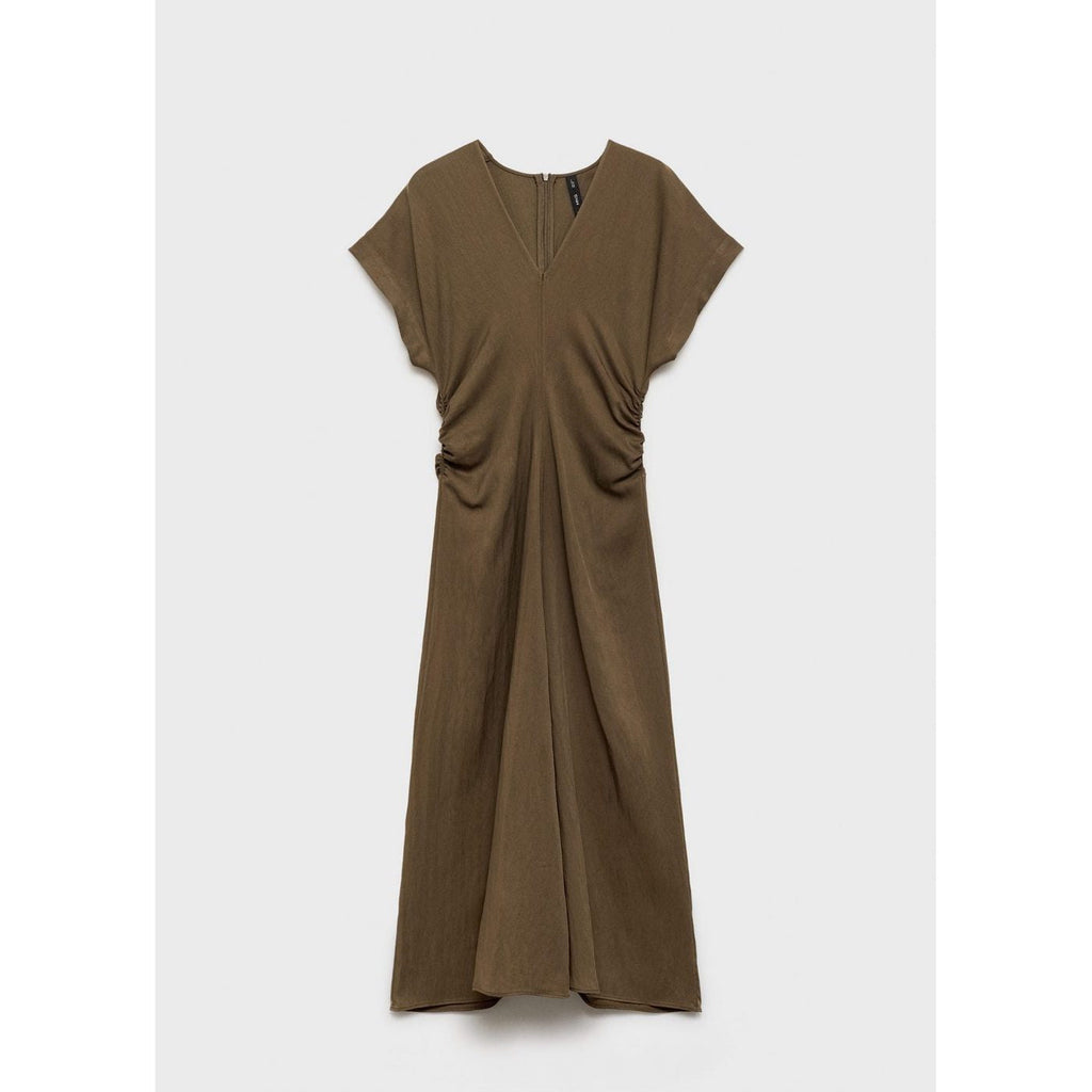 Robe En Lyocell Mélangé Avec Détails Drapés