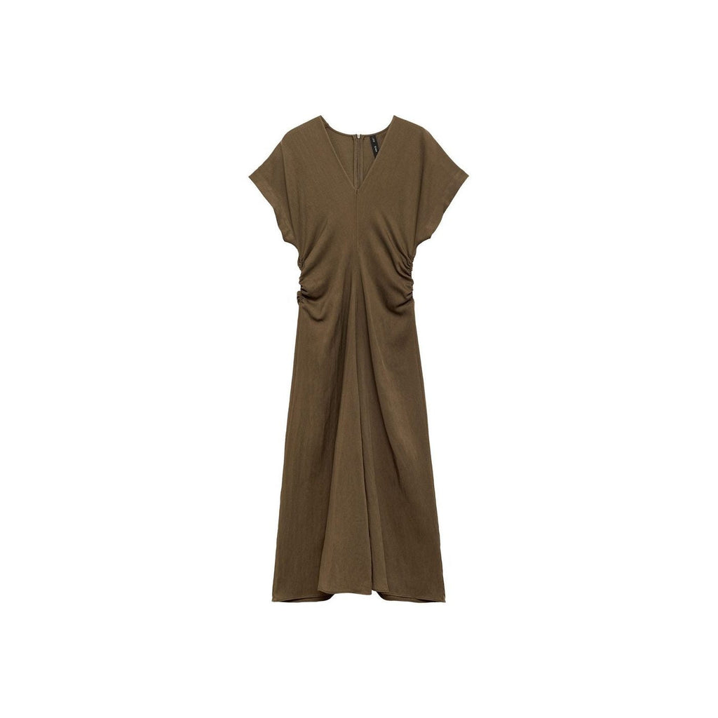 Robe En Lyocell Mélangé Avec Détails Drapés