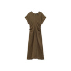 Robe En Lyocell Mélangé Avec Détails Drapés