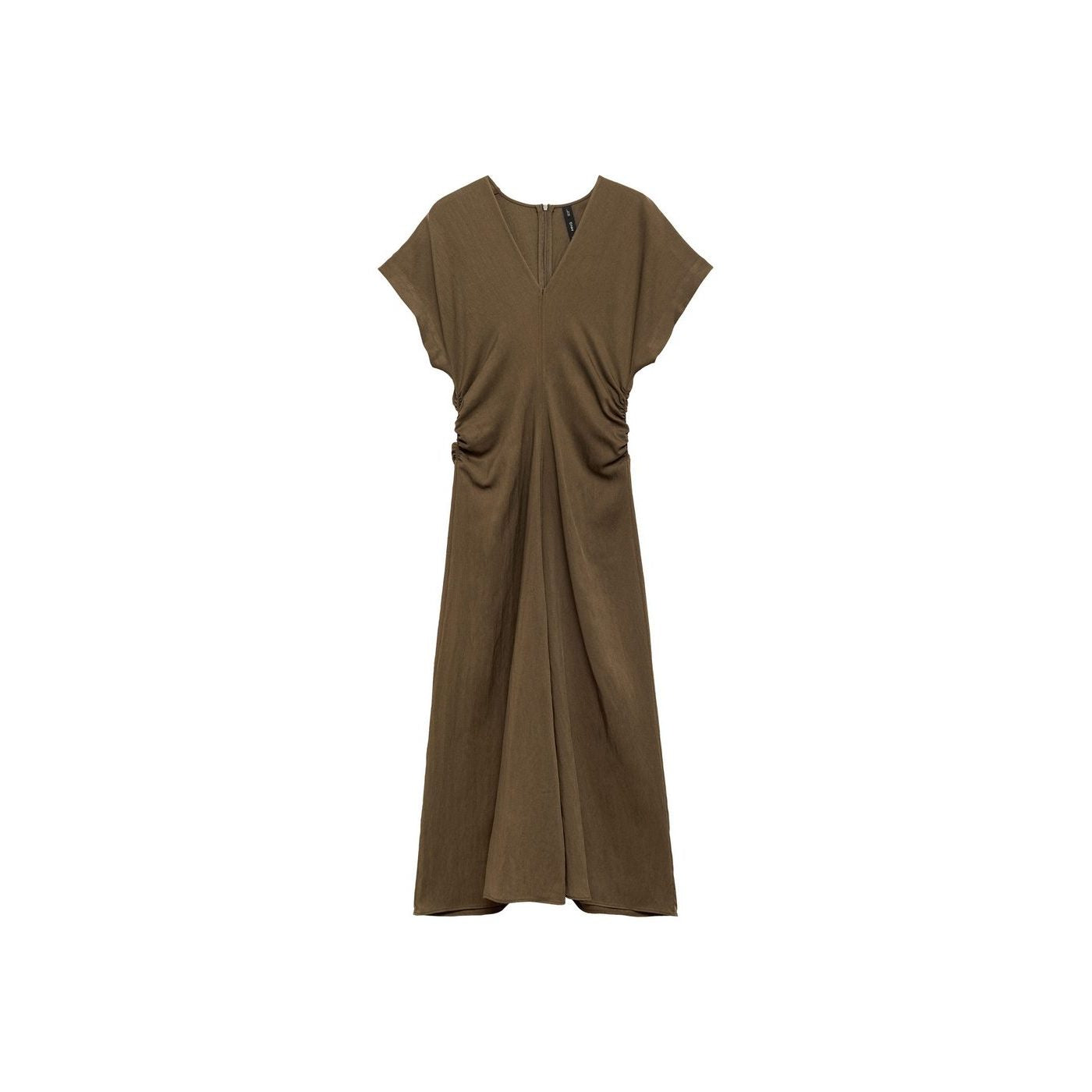 Robe En Lyocell Mélangé Avec Détails Drapés