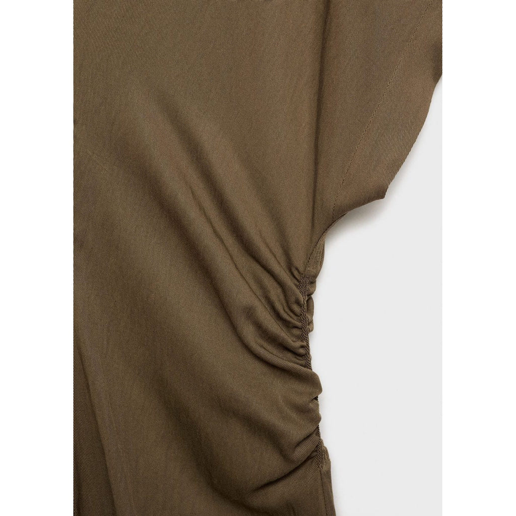 Robe En Lyocell Mélangé Avec Détails Drapés