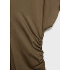 Robe En Lyocell Mélangé Avec Détails Drapés