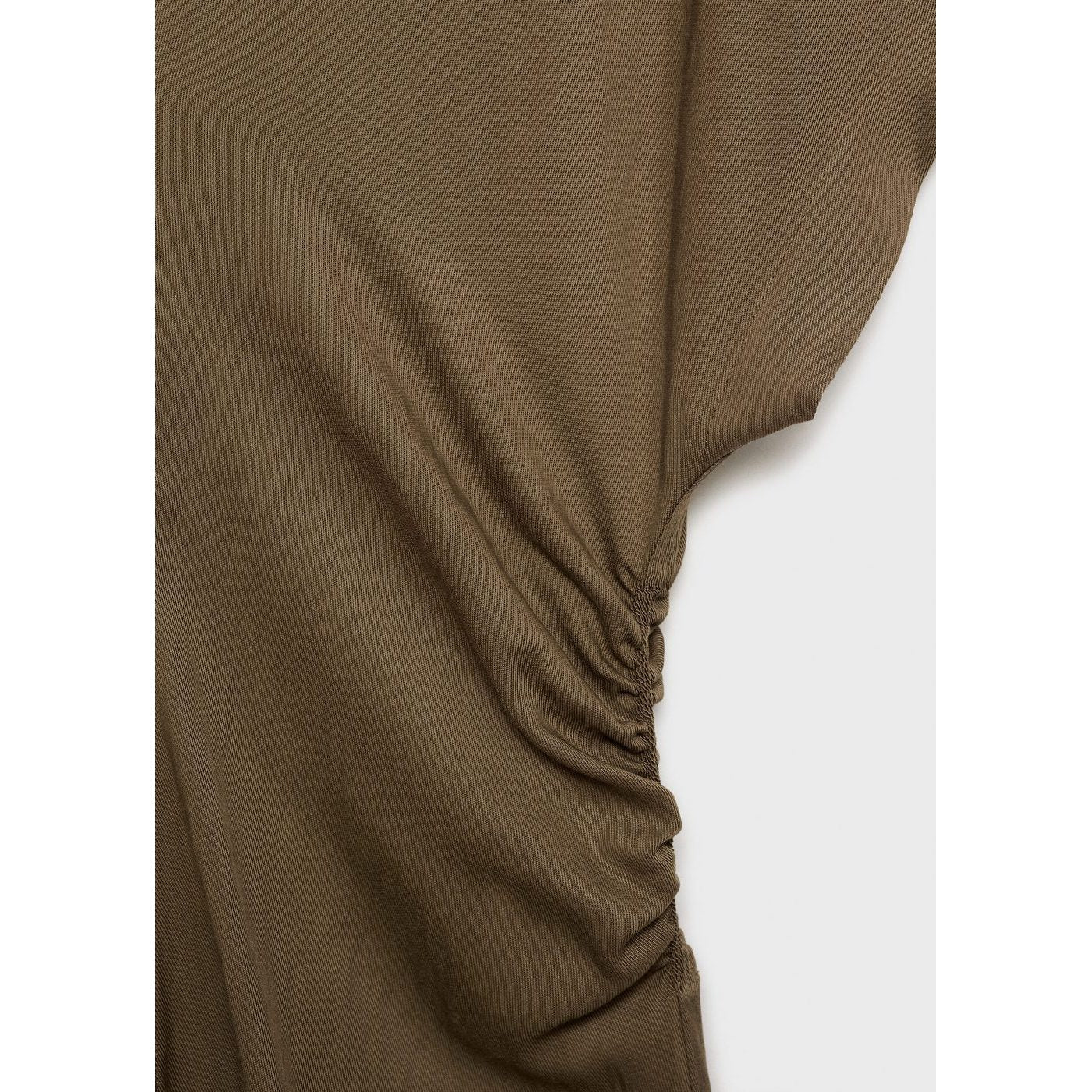 Robe En Lyocell Mélangé Avec Détails Drapés