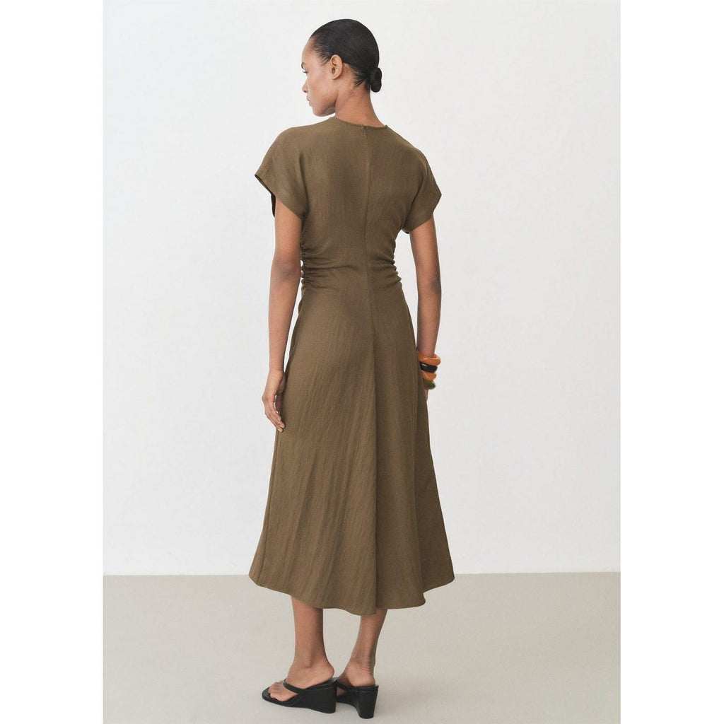 Robe En Lyocell Mélangé Avec Détails Drapés