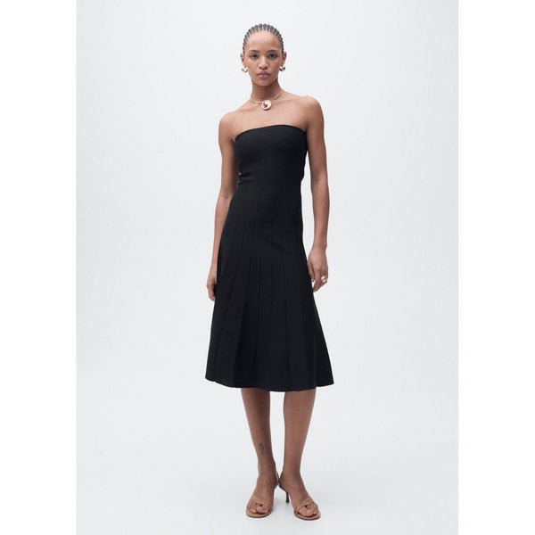 Robe Maille Évasée Bustier