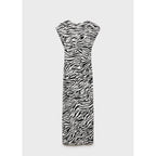 Robe Midi Ajustée Zèbre
