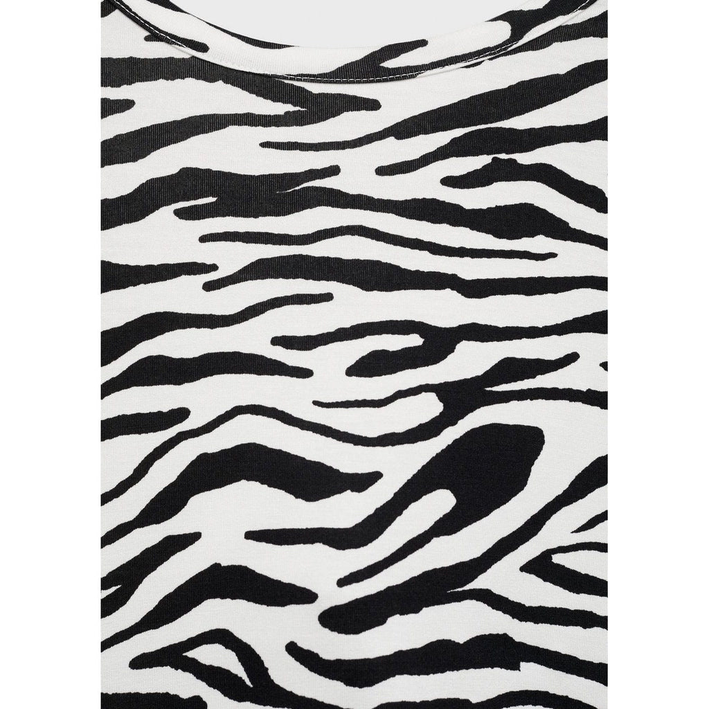 Robe Midi Ajustée Zèbre