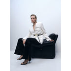 Pantalon Costume Maxi Wideleg