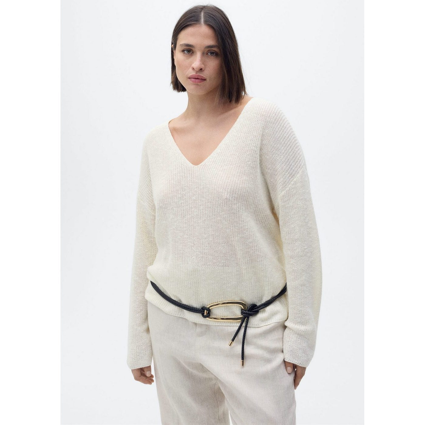Pull-Over Maille Col En V