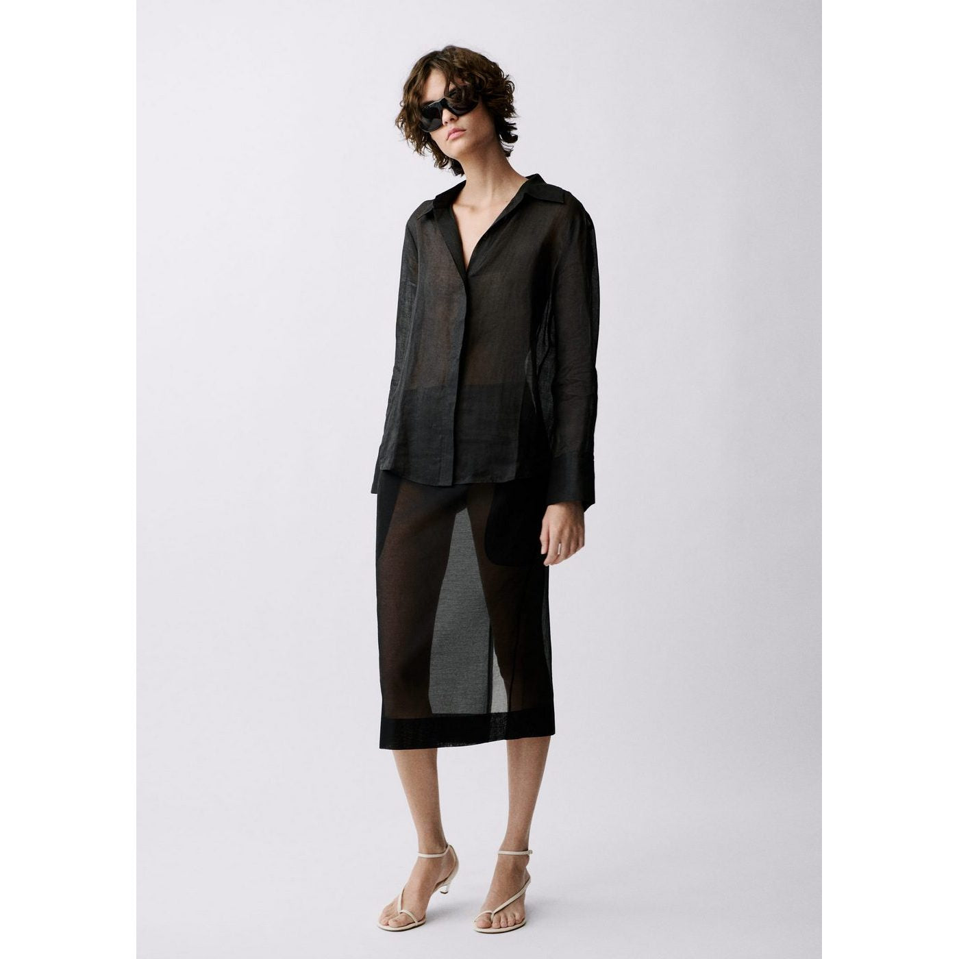 Chemise Ramie Boutons Dissimulés