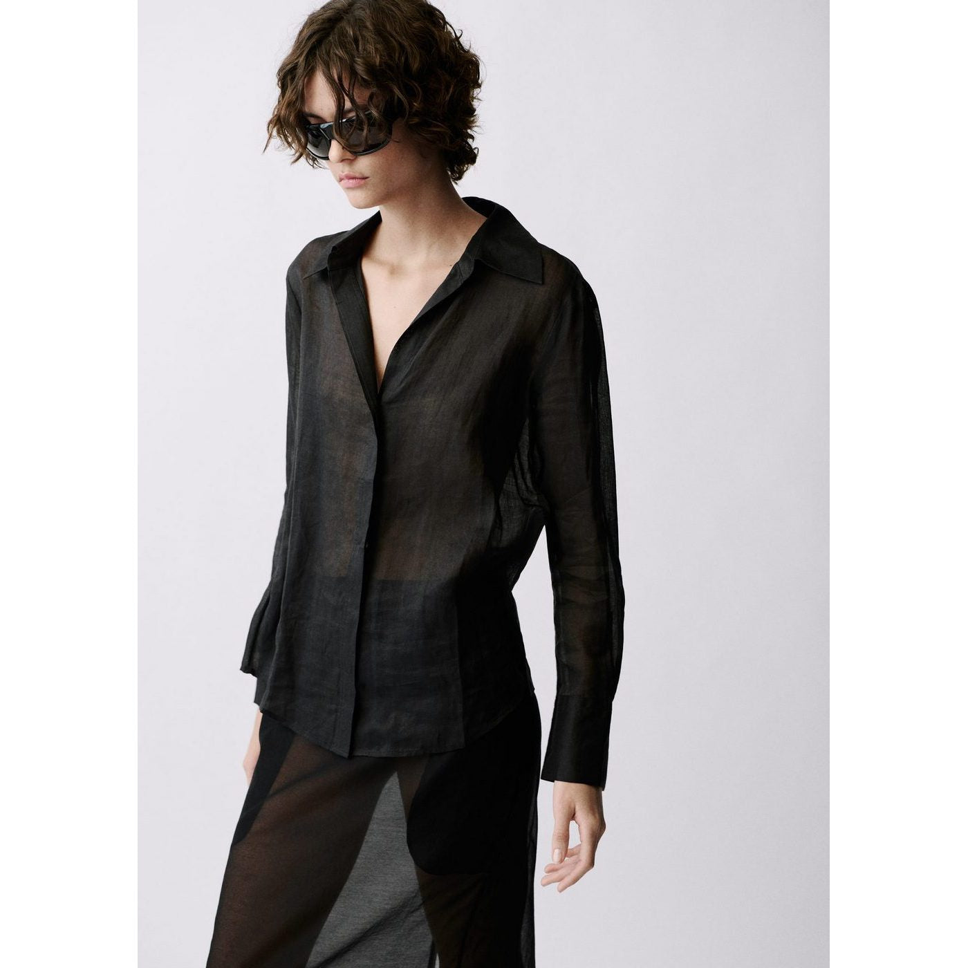 Chemise Ramie Boutons Dissimulés