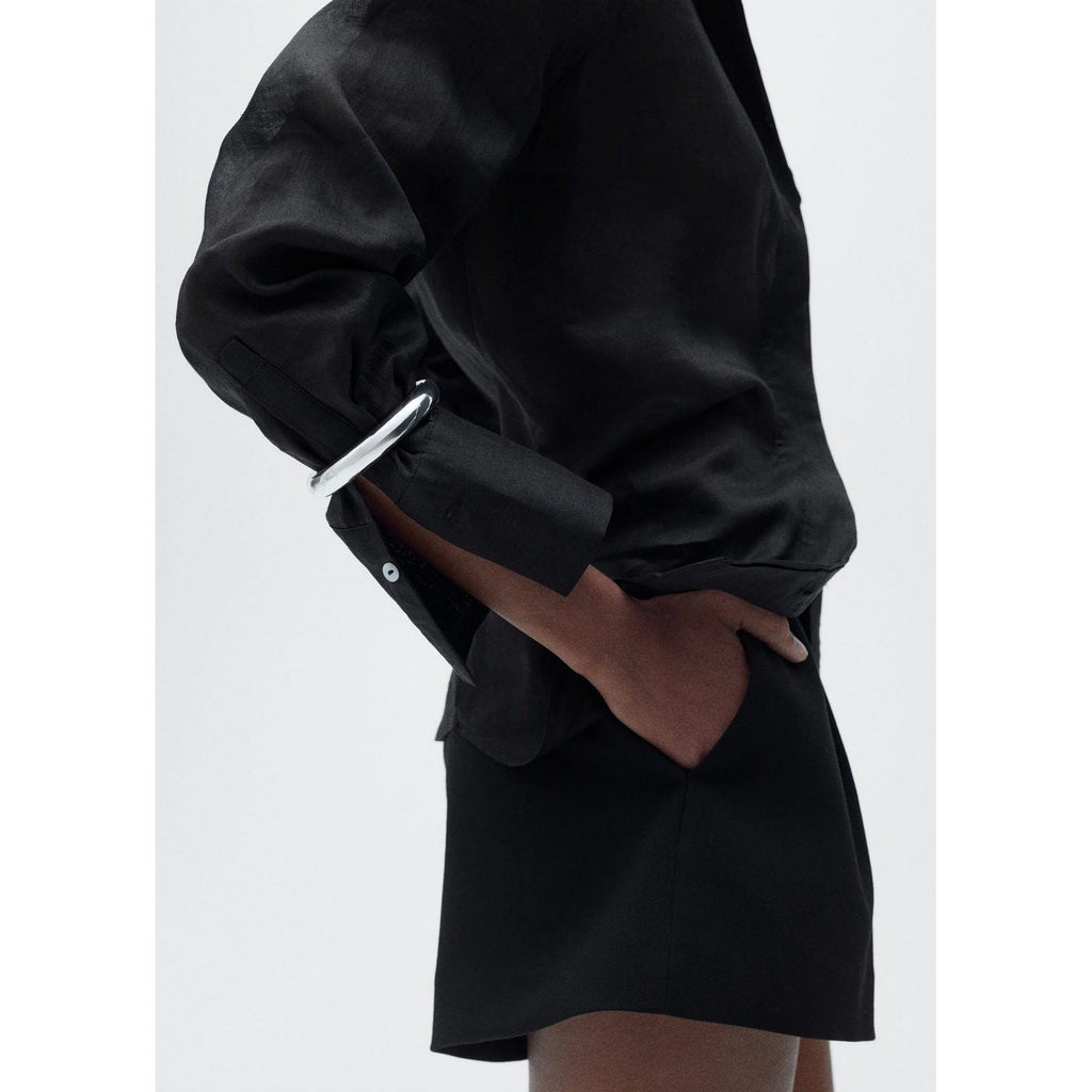 Chemise Ramie Boutons Dissimulés