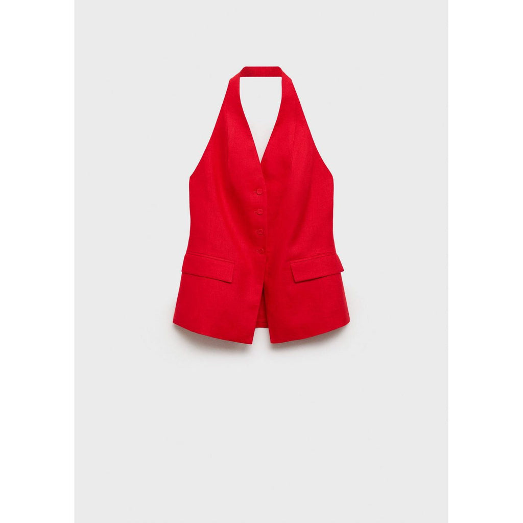 Gilet Costume Emmanchures Américaines Lin