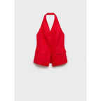 Gilet Costume Emmanchures Américaines Lin