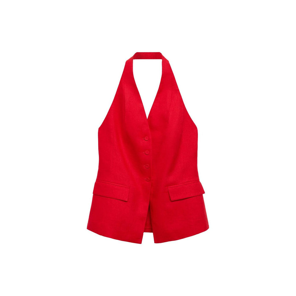Gilet Costume Emmanchures Américaines Lin