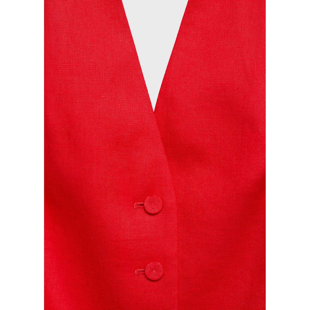 Gilet Costume Emmanchures Américaines Lin