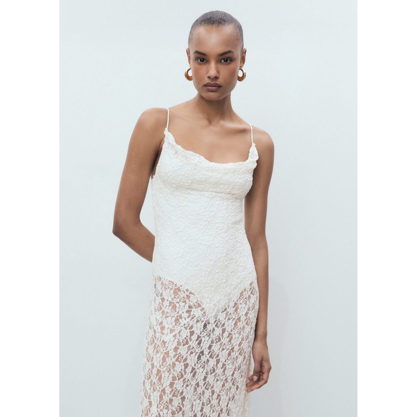 Robe Dentelle Col Bénitier