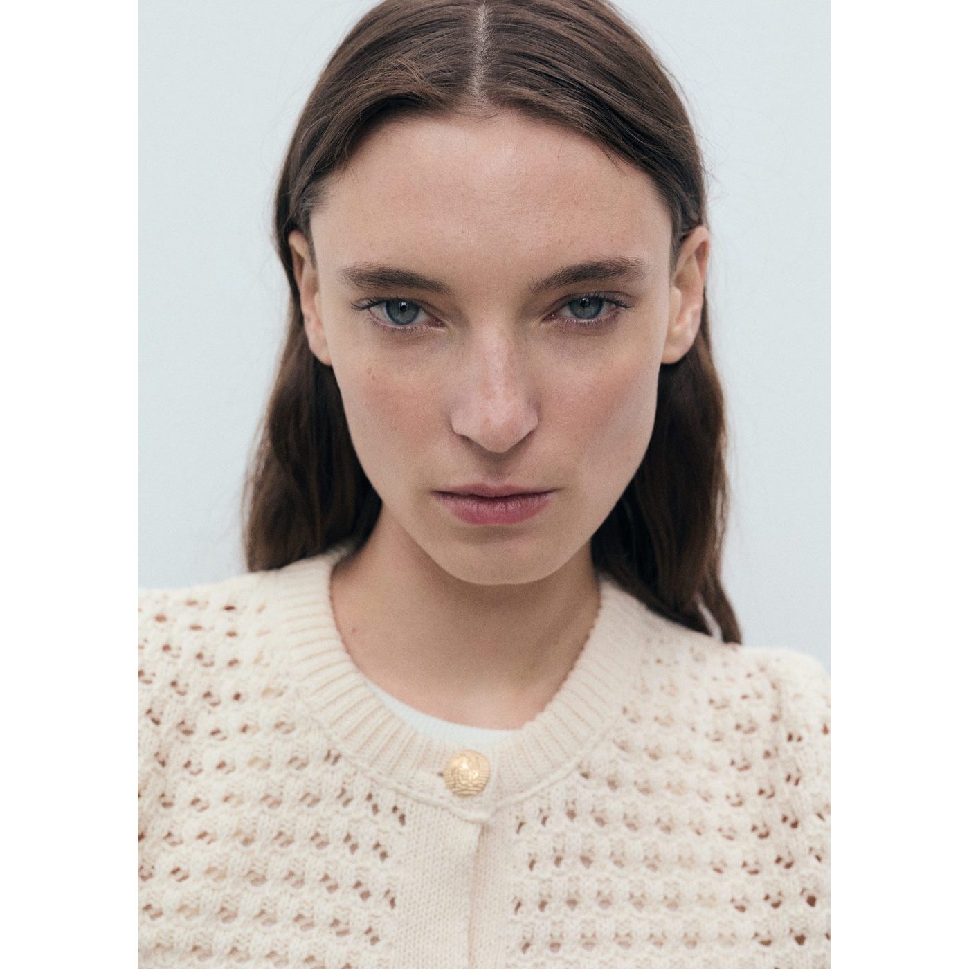 Cardigan Maille Ajourée Rayures