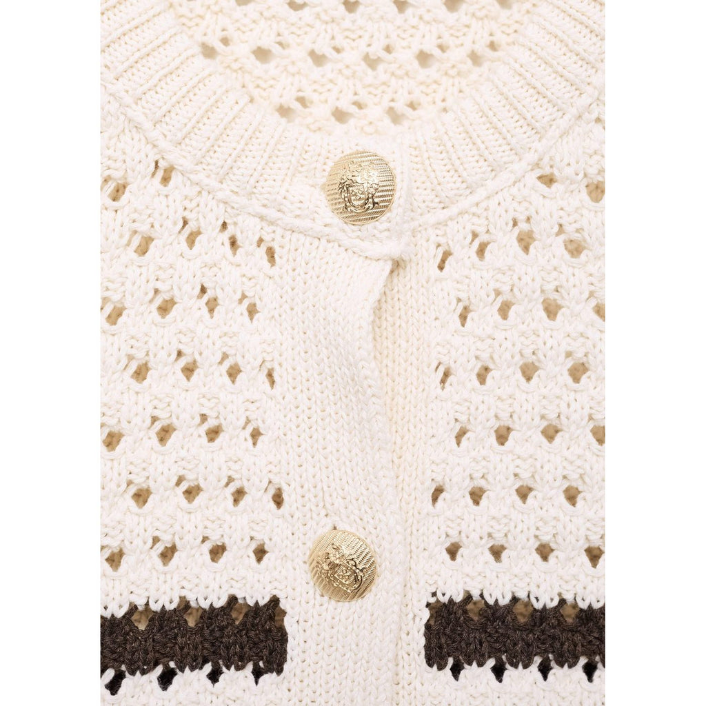 Cardigan Maille Ajourée Rayures