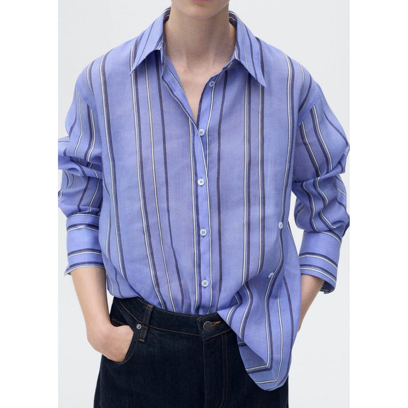 Chemise Rayée Avec Fermeture Multiposition