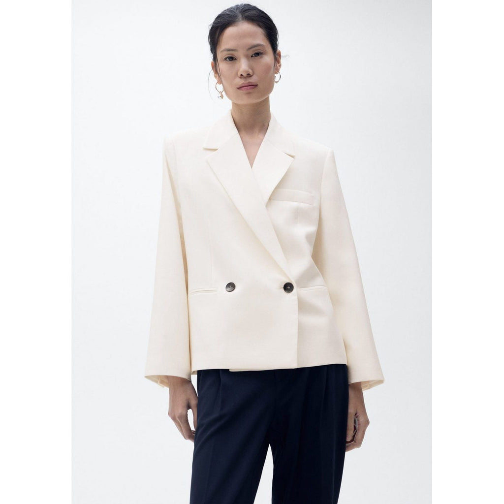 Blazer Double Boutonnage Contrasté